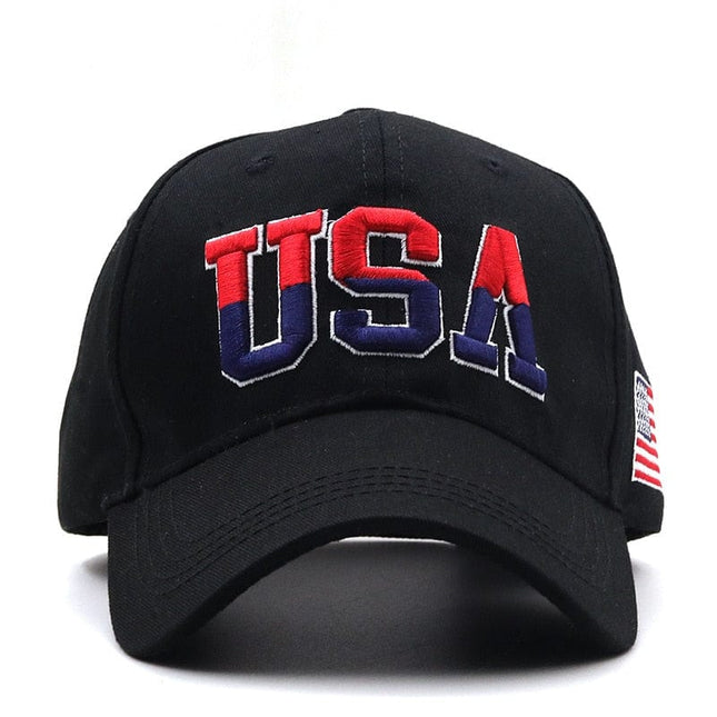 USA Flag 3d Embroidered Cotton Soft Baseball Style Cap