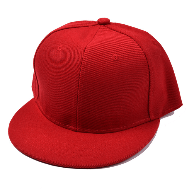 Monotone Flat Bill Snapback Adjustable Cotton Twill Caps - MARA Leather
