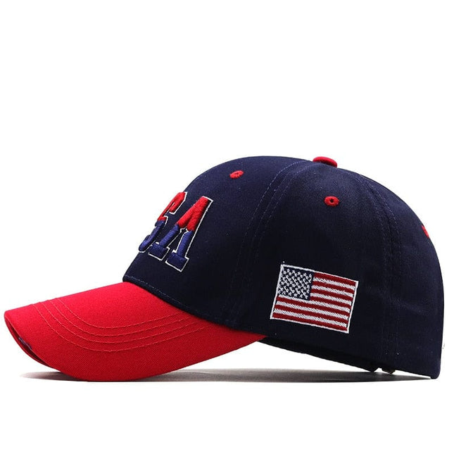 USA Flag 3d Embroidered Cotton Soft Baseball Style Cap