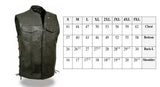 SOA Vest Men's Real Leather Anarchy Motorcycle Biker Club Concealed Carry Outlaw W/Side Laces