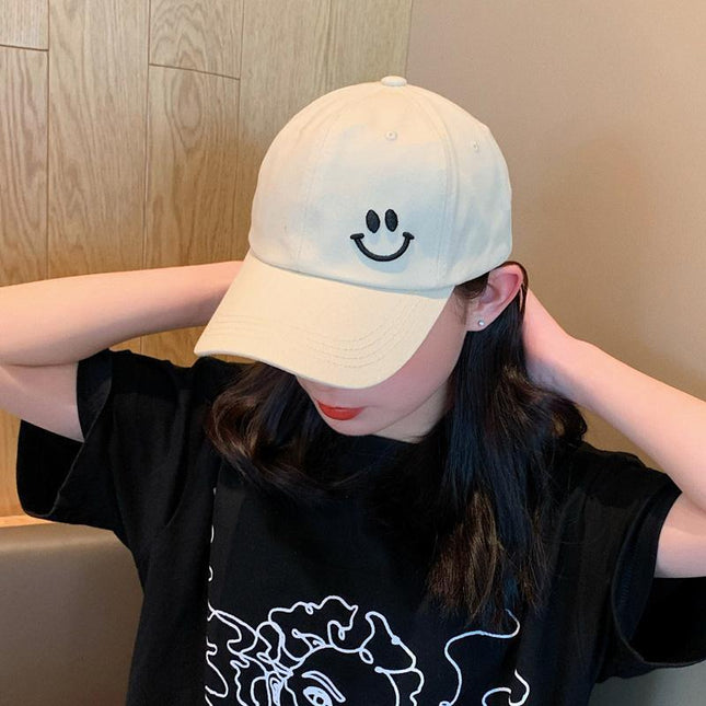 Smiley Face Embroidered Summer Unisex Hat Baseball Cap - MARA Leather