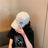 Smiley Face Embroidered Summer Unisex Hat Baseball Cap - MARA Leather