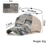 USA Flag Patch Hat Velcro Tactical Camouflage Baseball Cap - MARA Leather
