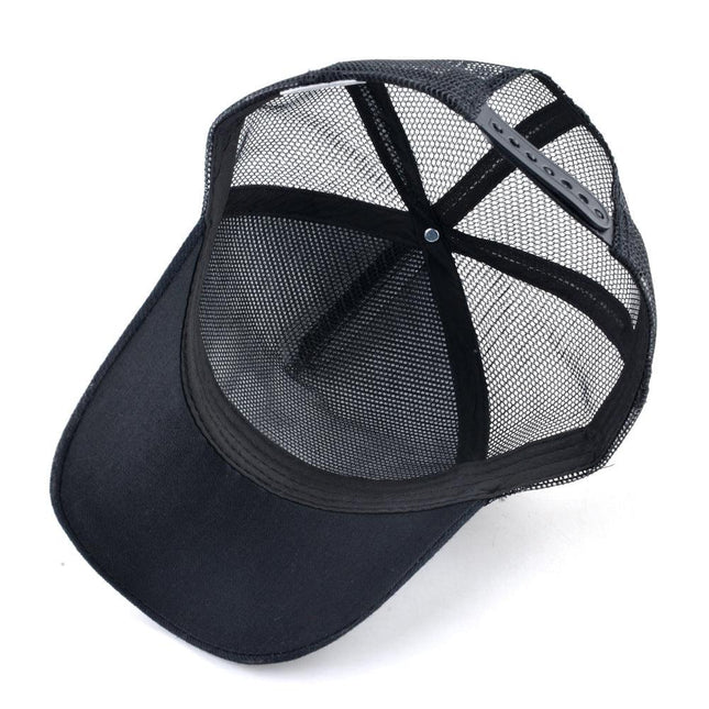 Wolf Square Patch Unisex Trucker Mesh Hat Baseball Cap - MARA Leather