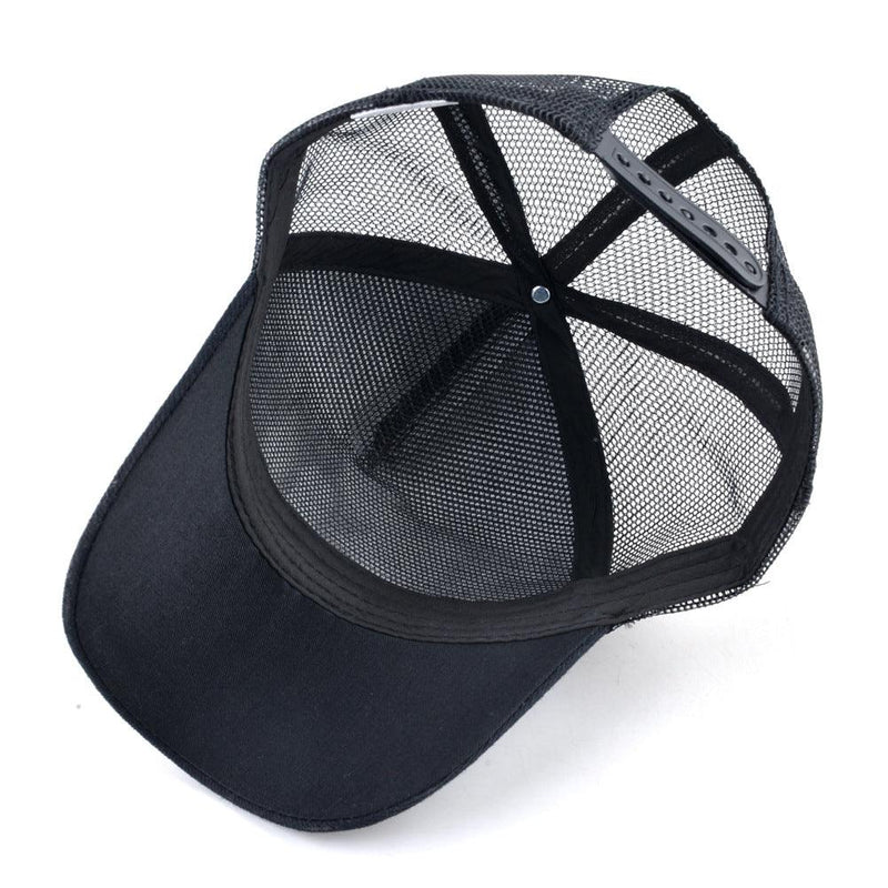 Wolf Square Patch Unisex Trucker Mesh Hat Baseball Cap - MARA Leather