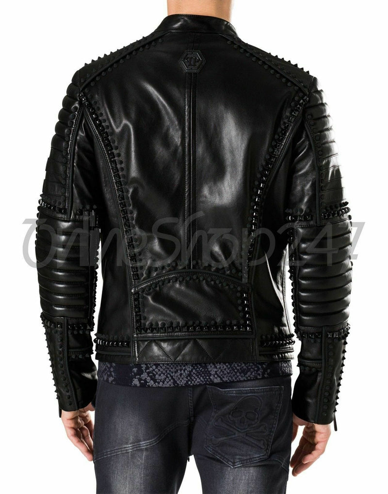 Heavy metal leather jacket mens shop