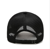 USA Flag Black Mesh Tactical Style Baseball Caps