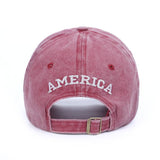 USA Flag Embroidered Cotton Soft Baseball Style Cap