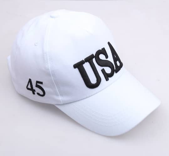 USA Flag Embroidered Cotton Soft Baseball Style Cap - Red