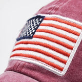 USA Flag Embroidered Cotton Soft Baseball Style Cap