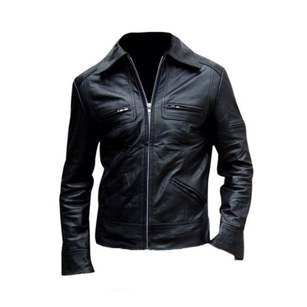 Being Human Men Leather Jacket Black Slim Fit Biker Leather Jacket