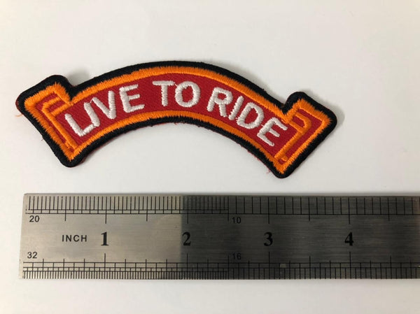 Live To Ride Motorcycle Vest Patch