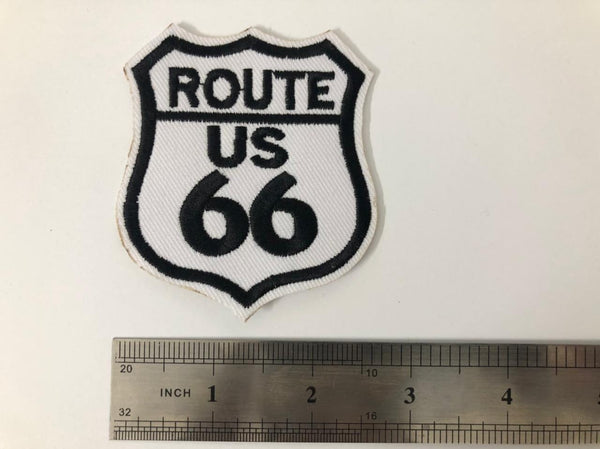 Route 66 Embroidered Biker Vest Patch