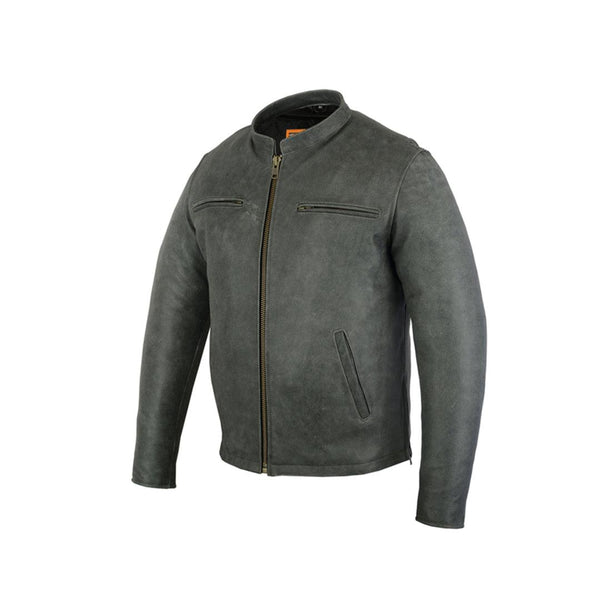 Men's Sport Cruiser Jacket (GRAY) - MARA Leather