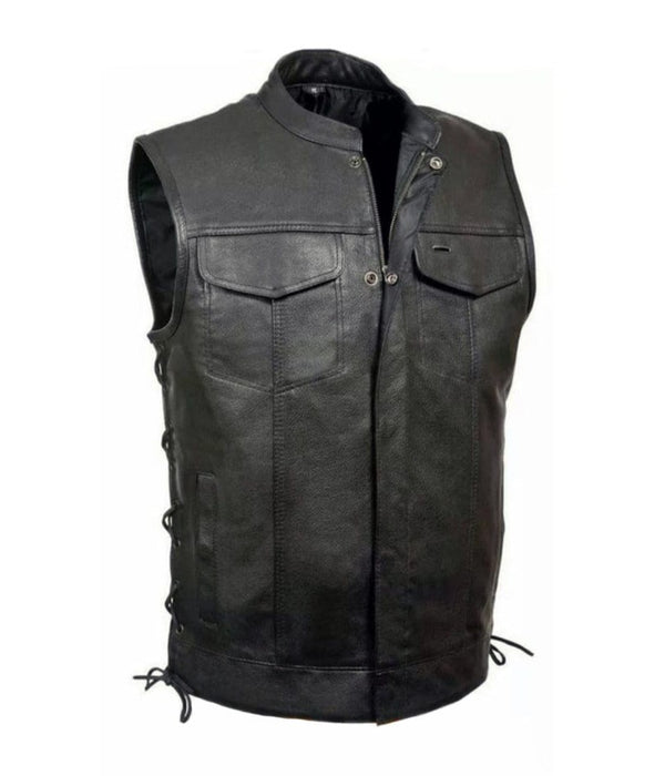 First Manufacturing Company Men's Club Cut Motorcycle Leather Vest
