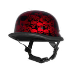Skull Graveyard Costume Novelty German Helmet Prop - Red - MARA Leather