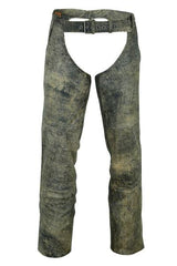 Unisex Double Deep Pocket Thermal Lined Chaps - Antique Brown - MARA Leather