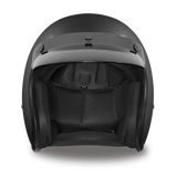 D.O.T. Daytona Cruiser Motorcycle 3/4 Helmet - DULL BLACK