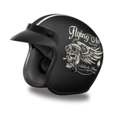 D.O.T. Daytona Cruiser Motorcycle 3/4 Helmet - W/ FLYING ACE'S