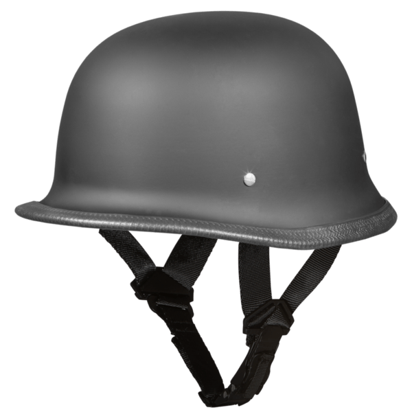 D.O.T German Motorcycle Helmet - Dull Black