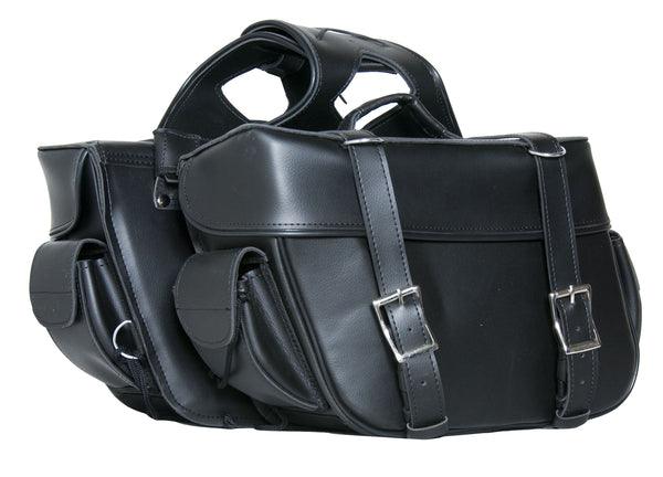 Two Strap Leather Motorcycle SaddleBag - MARA Leather