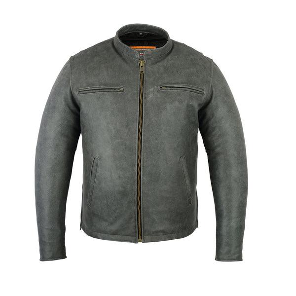 Men's Sport Cruiser Jacket (GRAY) - MARA Leather