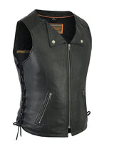 Women's Stylish Lightweight Motorcycle Leather Vest