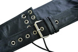 Classic Black Women's Leather Motorcycle Chaps