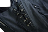 Classic Black Women's Leather Motorcycle Chaps