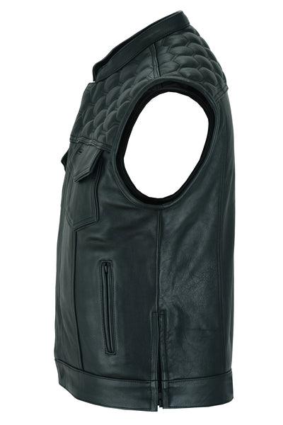 Armored leather deals motorcycle vest
