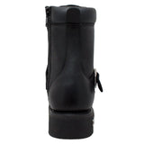 Men's 6" YKK Zipper Black Motorcycle Riding Boots - MARA Leather