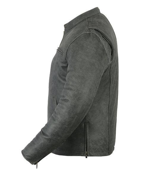 Men's Sport Cruiser Jacket (GRAY) - MARA Leather