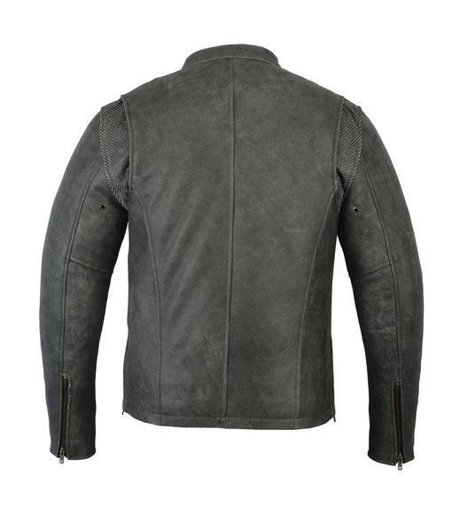 Men's Sport Cruiser Jacket (GRAY) - MARA Leather