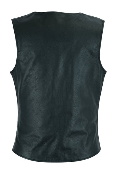 Women's 3/4 Long Body Motorcycle Vest with Plain Sides