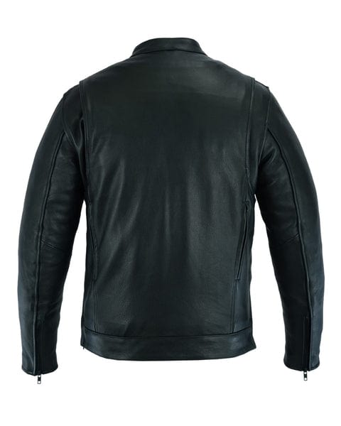 Men's Outlaw Style Modern Utility Motorcycle Jacket