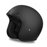 D.O.T. Daytona Cruiser Motorcycle 3/4 Helmet - DULL BLACK