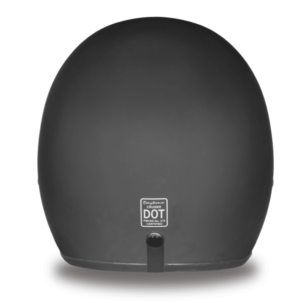 D.O.T. Daytona Cruiser Motorcycle 3/4 Helmet - DULL BLACK