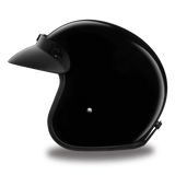 D.O.T. Daytona Cruiser Motorcycle 3/4 Helmet - HI-GLOSS BLACK