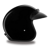 D.O.T. Daytona Cruiser Motorcycle 3/4 Helmet - HI-GLOSS BLACK