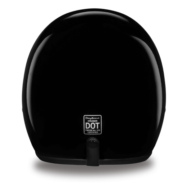 D.O.T. Daytona Cruiser Motorcycle 3/4 Helmet - HI-GLOSS BLACK