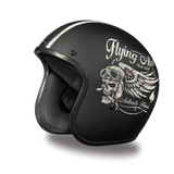 D.O.T. Daytona Cruiser Motorcycle 3/4 Helmet - W/ FLYING ACE'S