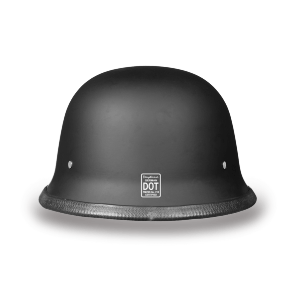 D.O.T German Motorcycle Helmet - Dull Black