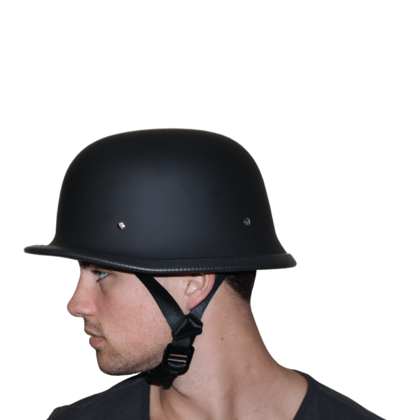 D.O.T German Motorcycle Helmet - Dull Black