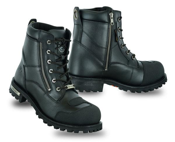 Men’s Side Zipper Waterproof Ankle Protection Boots - MARA Leather