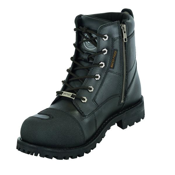 Men’s Side Zipper Waterproof Ankle Protection Boots - MARA Leather