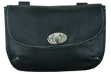 Ladies' Belt Loop Clip Black Leather Purse
